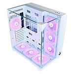 Gabinete Gamer Rise Mode Galaxy Full Glass, Mid Tower, ATX, Lateral e Frente em Vidro Temperado, Branco - RM-CA-FG-W