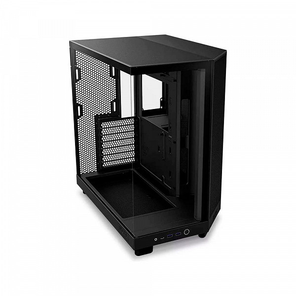 Gabinete Gamer NZXT H6 Flow, Flow Edition, ATX, Mid Tower, Lateral em Vidro Temperado, Preto - CC-H61FB-01