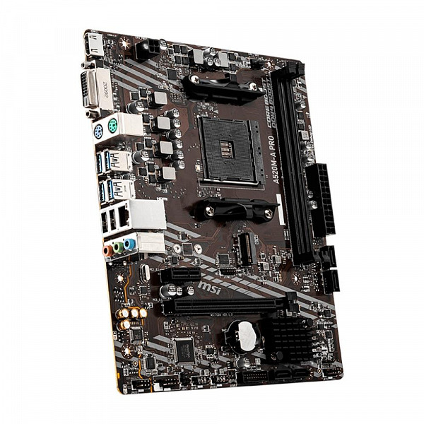 Placa Mãe MSI A520M-A PRO, AMD AM4, mATX, DDR4