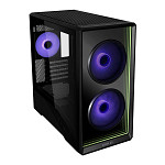 Gabinete Gamer Lian Li Vector V150 Infinity, Mini-Tower, Lateral de Vidro, Com 3 Fans, Preto, V150INFX