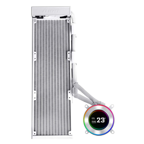 Water Cooler Lian Li Hydroshift II LCD-C, Branco 360N, RGB com Tela LCD IPS 2,1”  GHS2LCD36W