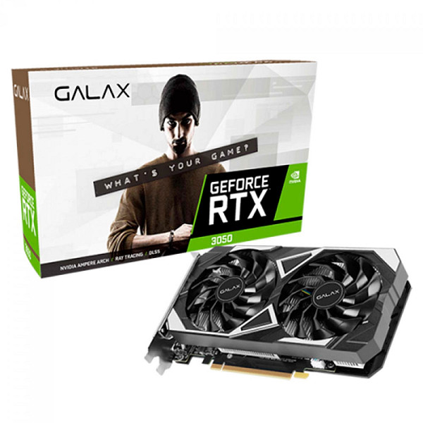 Placa de Vídeo Galax NVIDIA GeForce 3050 EX 1-Click OC 6GB, GDDR6, DLSS, Ray Tracing, 35NRLDHP90VB