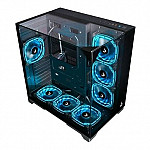 Gabinete Gamer Rise Mode Galaxy Full Glass, Mid Tower, ATX, Lateral e Frente em Vidro Temperado, Preto - RM-CA-FG-B