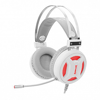 Headset Gamer, Usb, Redragon, Minos Lunar White, H210w