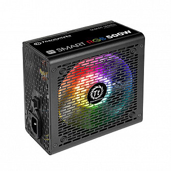 Fonte Thermaltake 500W 80 Plus White RGB Smart PS-SPR-0500NHFAWB-1