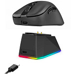 Mouse Gamer Redragon Ebony Ultra M998-ult Sem Fio 30000 Dpi RGB Sensor Óptico 2.4ghz Bluetooth Preto Ergonômico