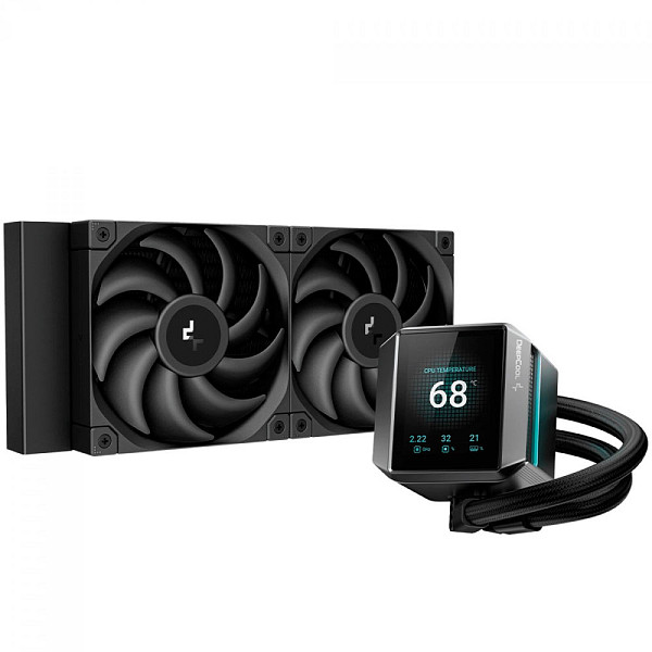 Water Cooler DeepCool Mystique 240, 240mm, ARGB, Intel/AMD, Tela LCD, Black, R-LX550-BKDSNC-G-1