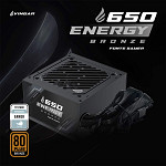 Fonte VINGAR Energy 650W Bronze, 650W, 80 Plus Bronze, Com Cabo, Preto – BR