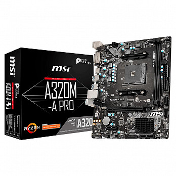 Placa Mãe MSI A320M-A Pro, AMD AM4, mATX, DDR4