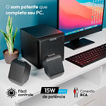 Caixa De Som para Pc X100B Edifier 15w RMS de potência, Subwoofer, Bivolt