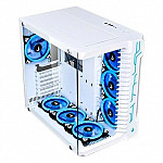 Gabinete Gamer Rise Mode Galaxy Glass, Mid Tower, Lateral e Frontal em Vidro Temperado, Branco - RM-GA-GG-FW