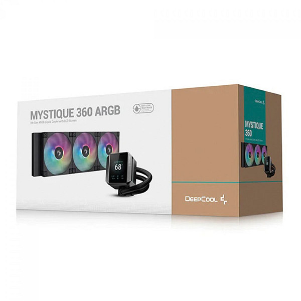 Water Cooler DeepCool Mystique 360 ARGB, 360mm, Display LCD, Intel-AMD, Black, R-LX750-BKADSNC-G-1