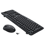 Kit Teclado e Mouse Office Redragon Membrana S/Fio USB 2.4GHz Full Size 4000DPI Preto - BS-7367-B