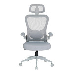Cadeira de Escritório Ergonômica DT3 Vita Headrest, Até 110Kg, Mesh Spandex, Grey - 14557-2