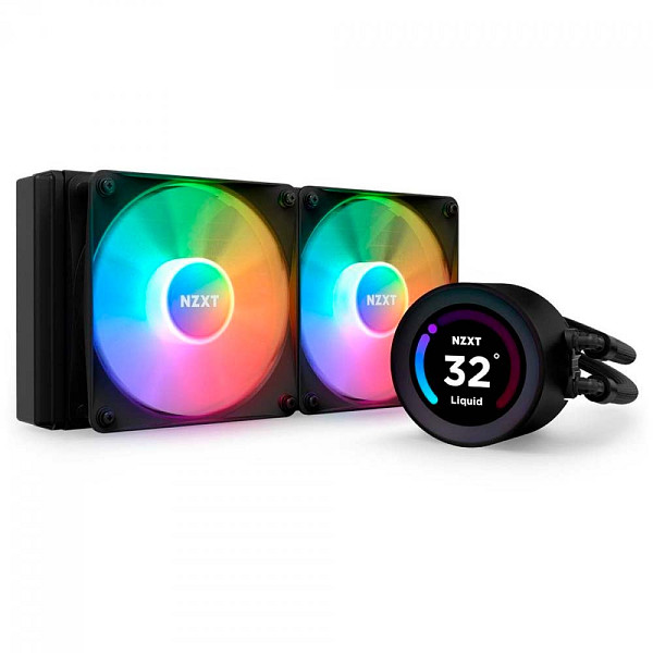 Water Cooler NZXT Kraken Elite 240 RGB, 240mm, AIO LCD Display, Black, Intel-AMD, RL-KR24E-B1