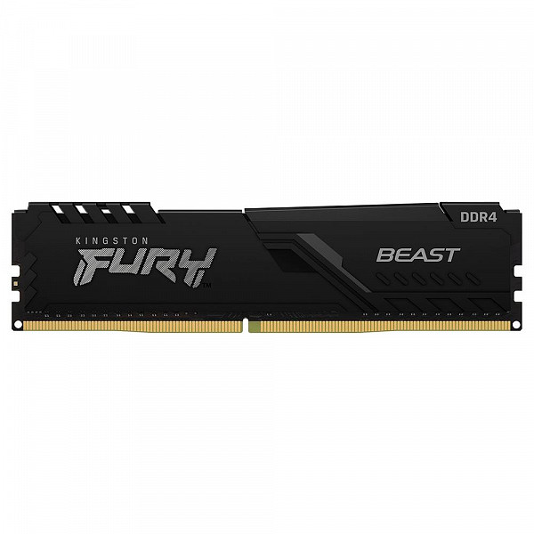 Memória Kingston Fury Beast, 8GB, 3000MHz, DDR4, CL15, Preto - KF430C15BB/8