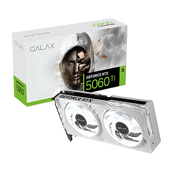 Placa de Video GALAX GeForce RTX 5060 Ti 1-Click OC White 8GB 128-bit - 56ISN8MDCQWH