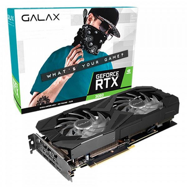 Placa de Vídeo GALAX GeForce RTX 3060 EX (1-Click OC) 12GB GDDR6 192Bits - 36NOL7MD2NEX