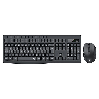 Kit Teclado e Mouse Office Redragon Membrana S/Fio USB 2.4GHz Full Size 4000DPI Preto - BS-7367-B