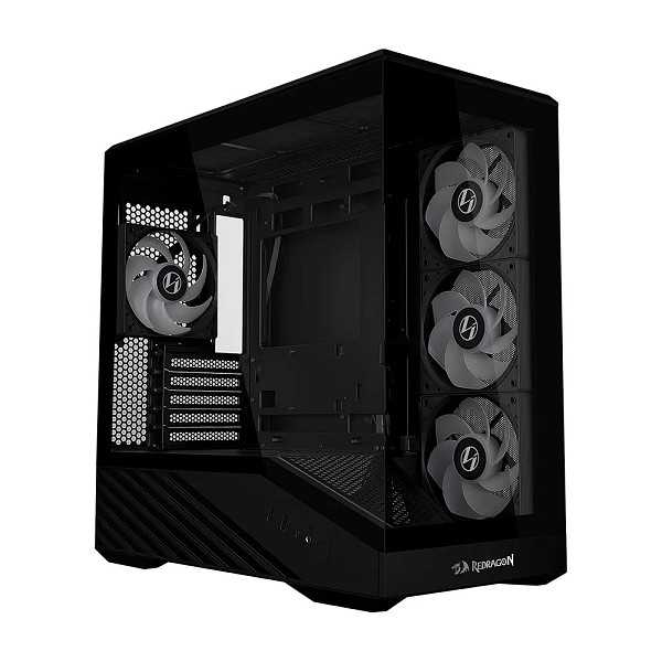 Gabinete Gamer Redragon V100r, Mini Atx, Com 4 Fans, ARGB, Preto - OE809RX