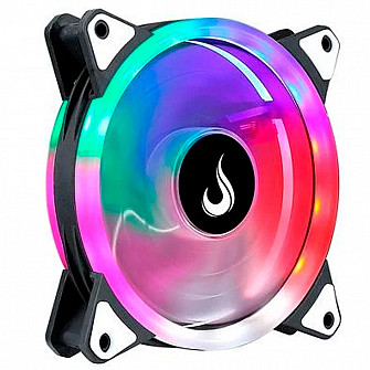 Ventoinha Rise Mode Galaxy, Rainbow, 120mm, Preto - RM-FRM-02-RGB