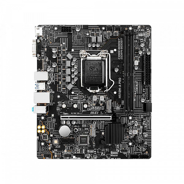 Placa Mãe MSI H510M-A PRO, Intel LGA 1200, MATX,  DDR4 3200MHZ
