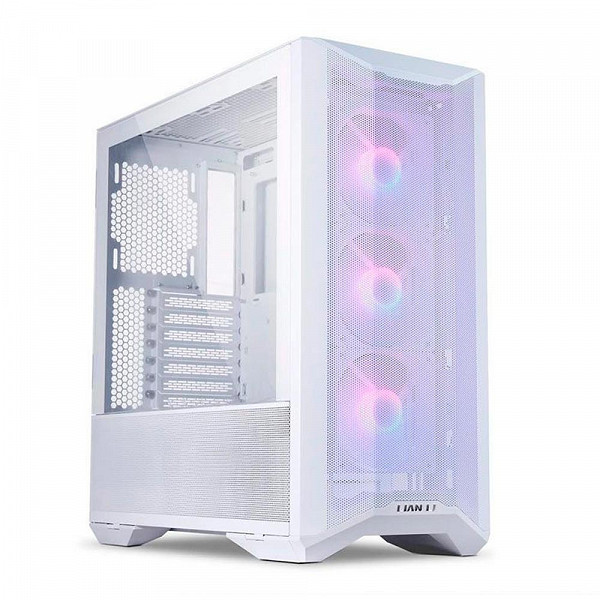 Gabinete Gamer Lancool Lian Li, RGB, 3x Fans ARGB, Laterais em Vidro Temperado, USB-C, Branco Neve - LANCOOL II MESH C RGB-S