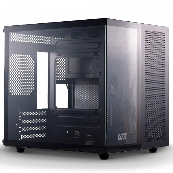 Gabinete Gamer DT3 Hyperflow, Mini-Tower, Lateral de Vidro, Preto, 14139-8