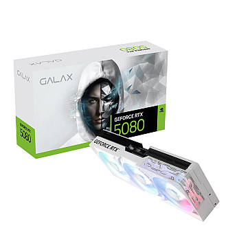 Placa de Video Galax GeForce RTX 5080 1-Click OC White, 16GB, GDDR7, 256-bit, 58NZN6MDBCWH