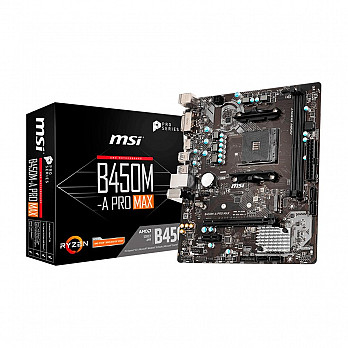 Placa Mãe MSI B450M-A Pro Max, AMD AM4, Micro-ATX, DDR4