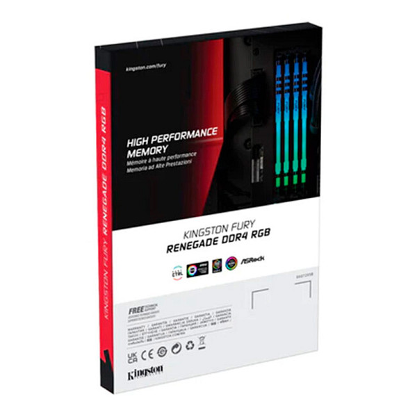 Memória RAM Kingston Fury Beast, RGB, 8GB, 3600MHz, DDR4, CL17, Preto - KF436C16RBA/8