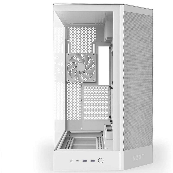 Gabinete Gamer NZXT H9 Flow, Mid Tower, Vidro Temperado, ATX, Sem Fonte, Com 4 Fans, Branco, CM-H92FW-01