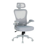 Cadeira de Escritório Ergonômica DT3 Vita Headrest, Até 110Kg, Mesh Spandex, Grey - 14557-2