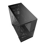 Gabinete Gamer Geometric Future Model 5, ARGB, Mid-Tower, Lateral de Vidro, Com 5 Fans, Preto e Cinza, GEO-M5F-BG