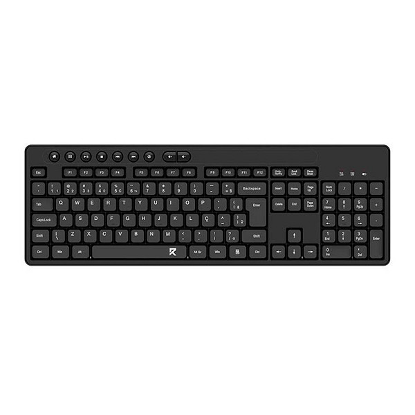Teclado Redragon BK-7094, ABNT2, Wireless, Preto, BK-7094-PT