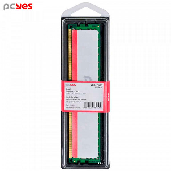 Memória Pcyes PM041600D3 UDIMM 4GB DDR3 1600Mhz 1.5V