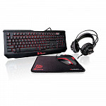 Teclado+Mouse+Mousepad+Headset TT Esports Gaming KIT KBGCKPLBLPB01
