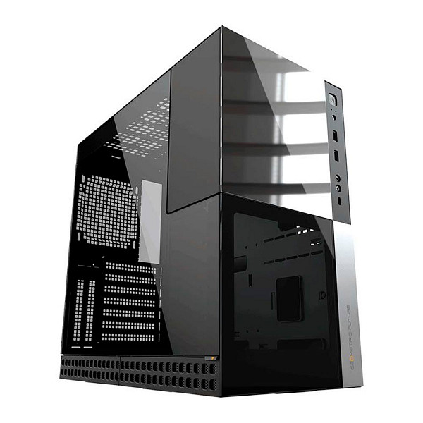 Gabinete Gamer Geometric Future Model 4 Caliburn, Mid-Tower, Lateral de Vidro, Preto, GEO-M4-CAL