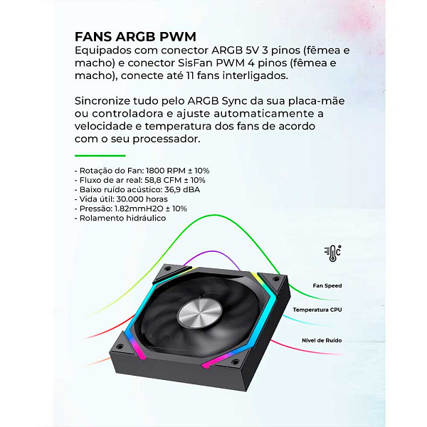 Water Cooler Gamemax IceBurg 240N2 Digital BK, ARGB, 240mm, Intel-AMD, Preto