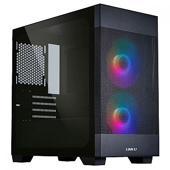 Gabinete Gamer Lian Li Lancool 205M, Mesh, RGB, Mid Tower, Vidro Temperado, Sem Fonte, Preto, 2 Fans