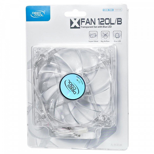 Cooler FAN DeepCool 12x12cm Super Silent Big Airflow Blue LED XFAN120L/B