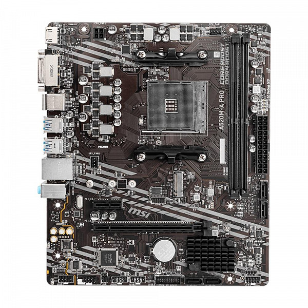 Placa Mãe MSI A520M-A PRO, AMD AM4, mATX, DDR4