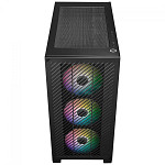 Gabinete Gamer Cooler Master Elite 301, ARGB, Vidro Temperado, Mid Tower, mATX, Com 3 Fans, Preto, E301-KGNN-S00