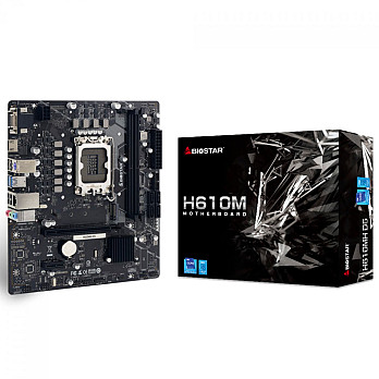 Placa Mãe Biostar H610MH D5, Chipset H610, Intel LGA 1700, MATX, DDR5