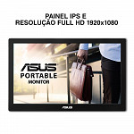 Monitor Portátil Asus 15.6´ Widescreen, Full HD, IPS, USB 3.0, Cinza Escuro - MB169B+