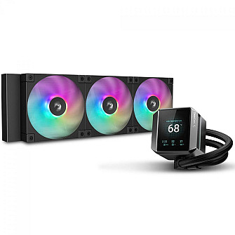 Water Cooler DeepCool Mystique 360 ARGB, 360mm, Display LCD, Intel-AMD, Black, R-LX750-BKADSNC-G-1