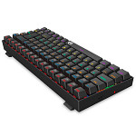 Teclado Mecânico Gamer Redragon Phantom, Iluminação Rainbow, Switch Marrom, Cabo USB-C Removível, ABNT2, Preto - K629-KB (PT-BROWN)