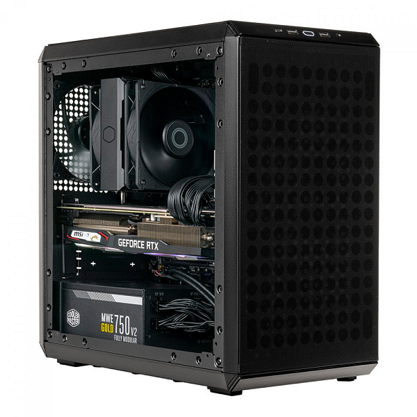 Gabinete Gamer Cooler Master Q300L V2, Mini Tower, Black, Sem Fonte, Com 1 Fan, Q300LV2-KGNN-S00