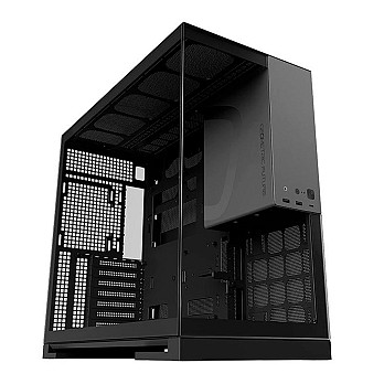 Gabinete Gamer Geometric Future Model 5, Mid-Tower, Lateral de Vidro, Preto, Preto e Cinza, GEO-M5-BG