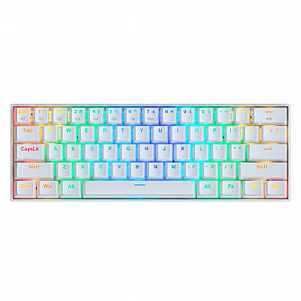 Teclado Gamer Redragon Mecânico Draconic 60% Rgb Branco Switch Brown K530 Sem Fio - Open Box